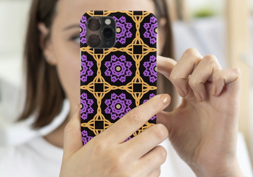 Amethyst Lattice Crochet-Inspired Geometric Seamless Pint