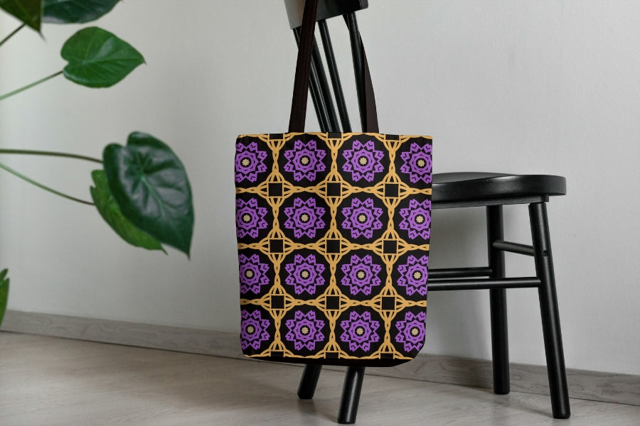 Amethyst Lattice Crochet-Inspired Geometric Seamless Pint
