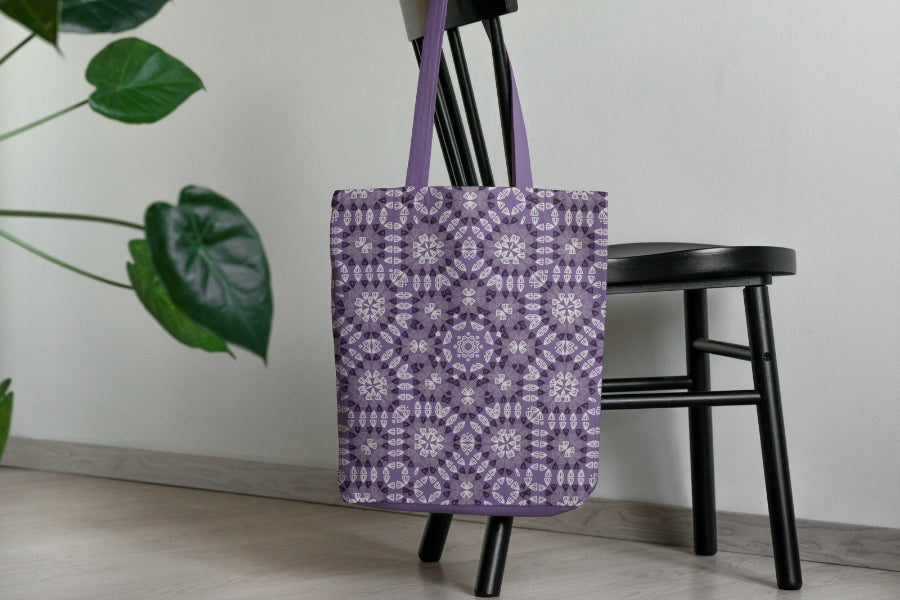 Amethyst Mosaic Granny Squares Seamless Print