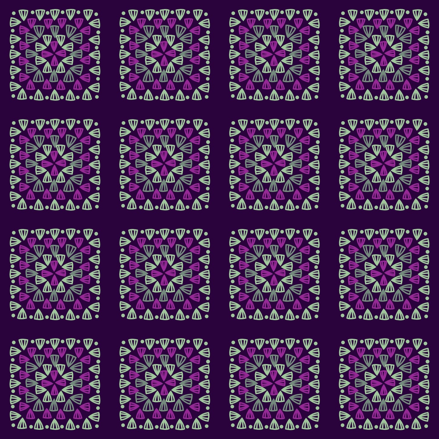 Amethyst Weave Granny Squares Seamless Print