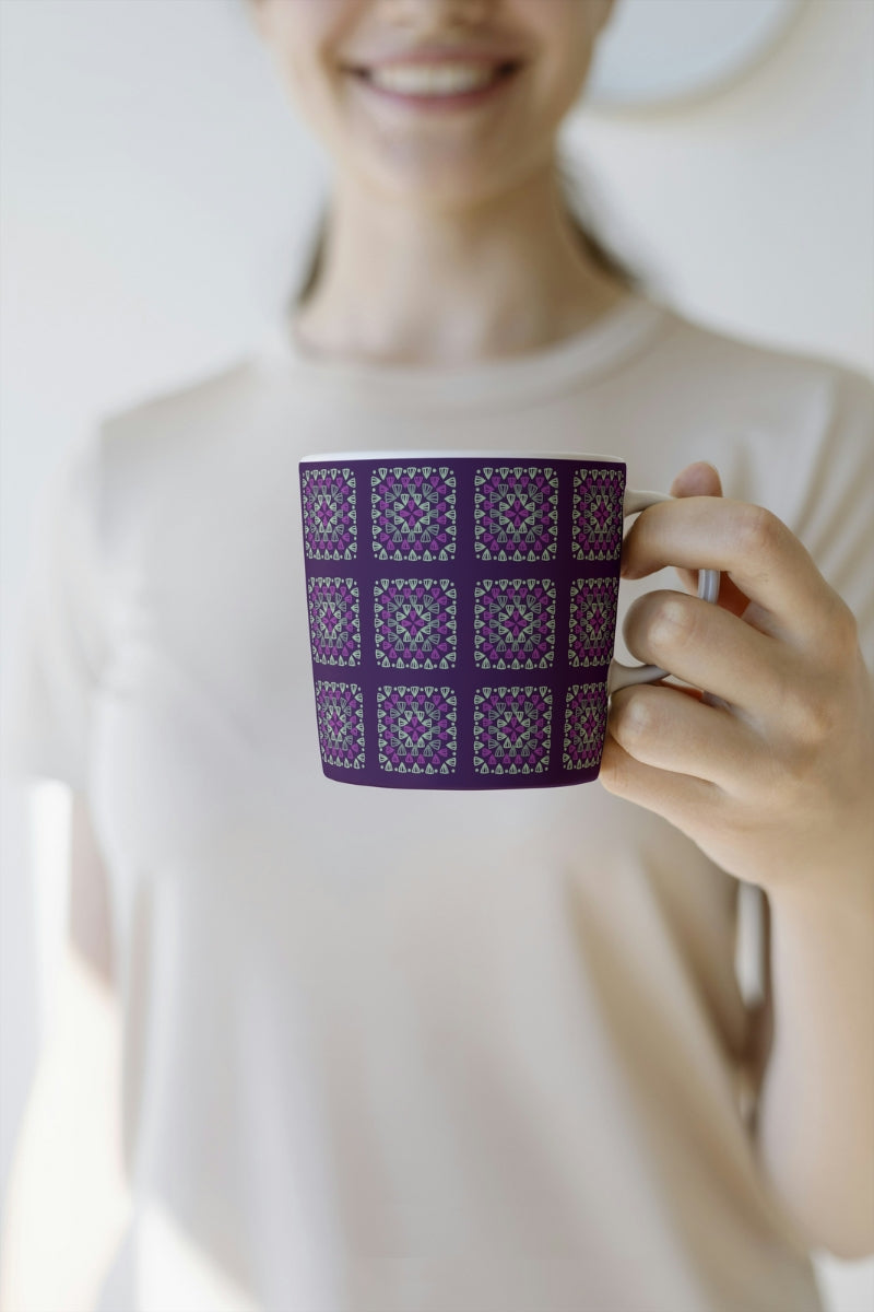 Amethyst Weave Granny Squares Seamless Print