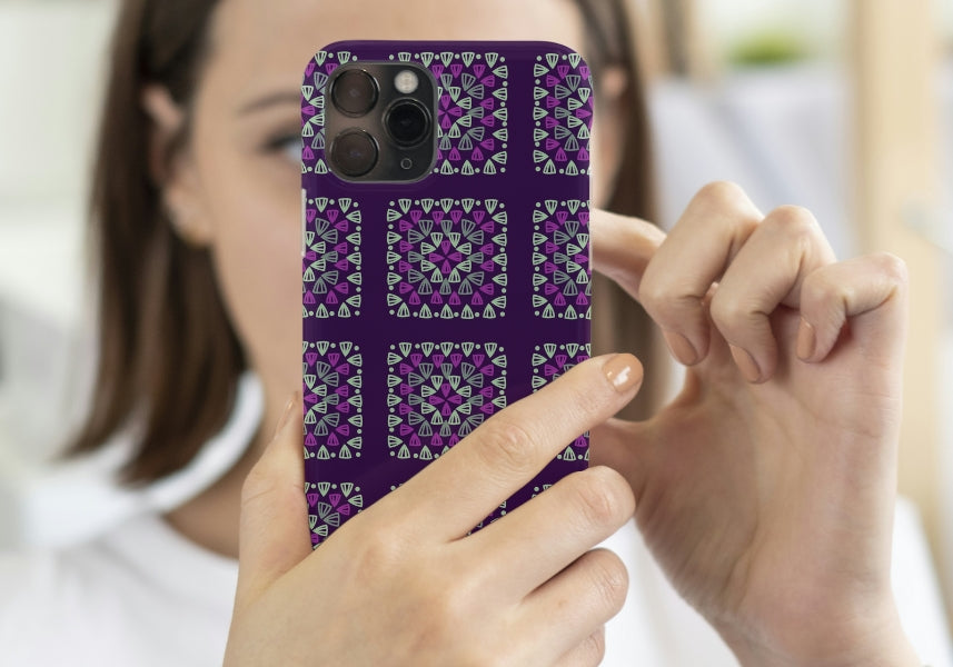 Amethyst Weave Granny Squares Seamless Print