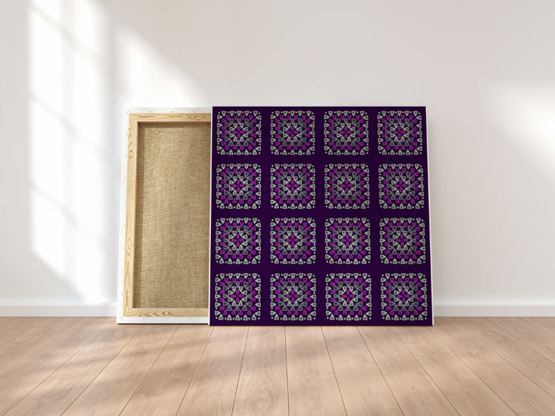 Amethyst Weave Granny Squares Seamless Print