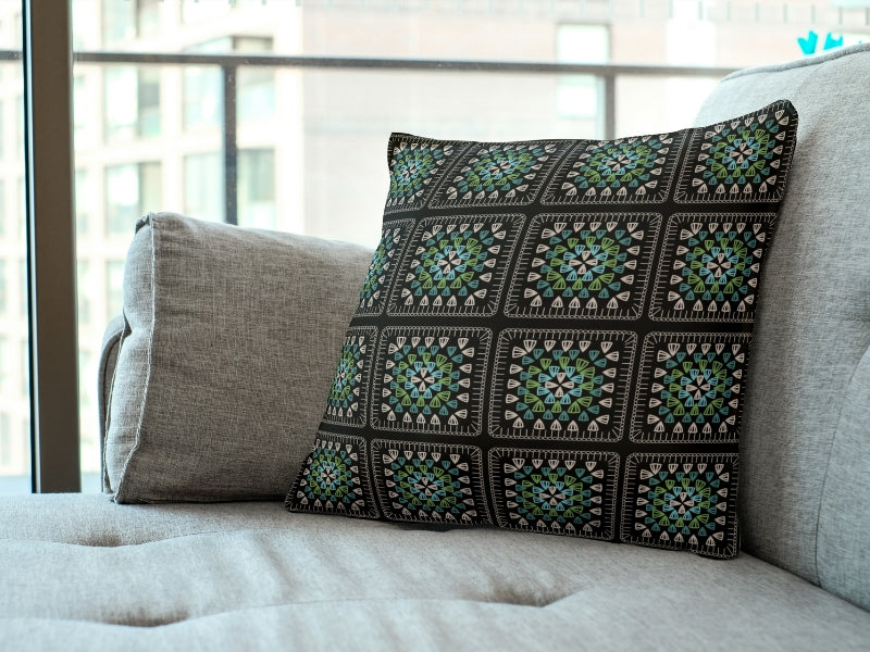 Apple Meadow Granny Squares Print