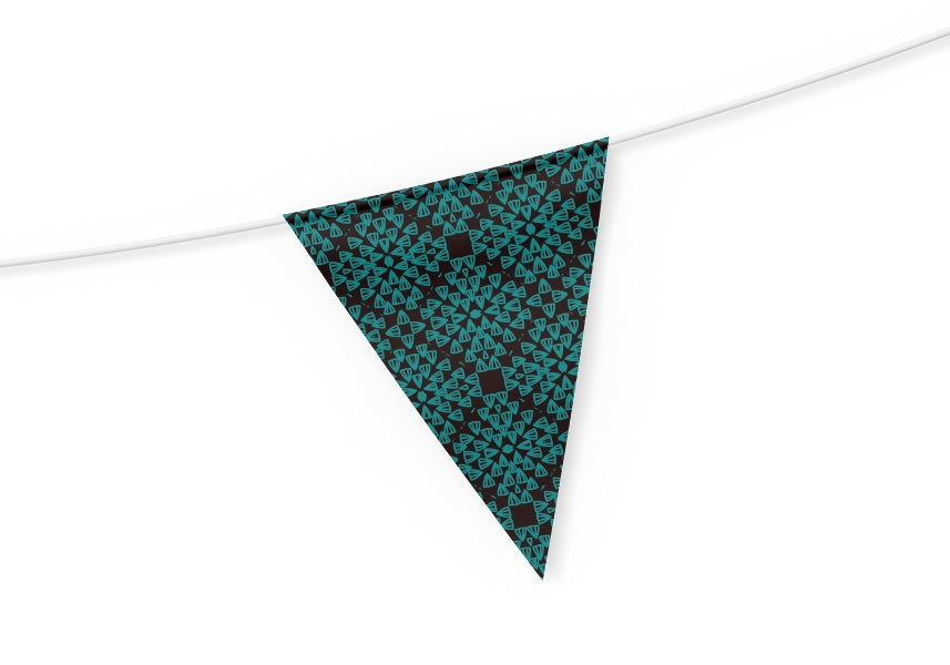 Aqua Teal Lace Granny Squares Seamless Pint