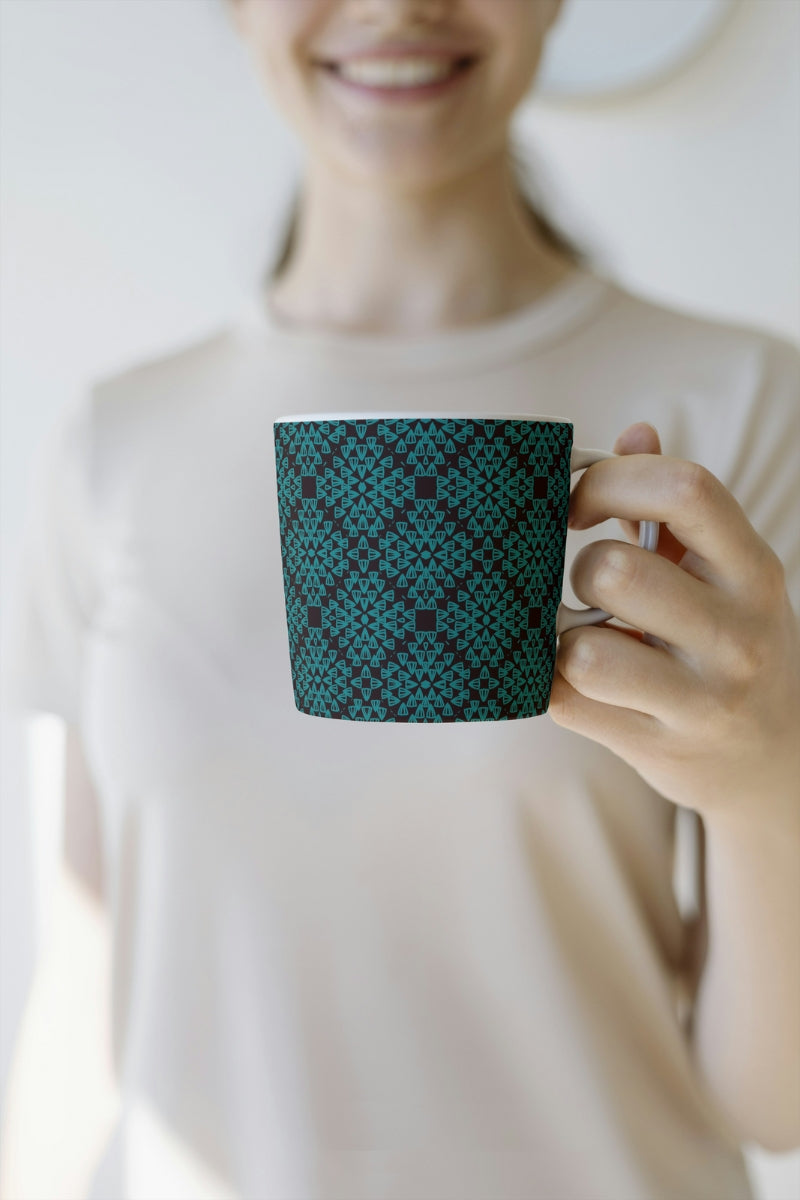 Aqua Teal Lace Granny Squares Seamless Pint
