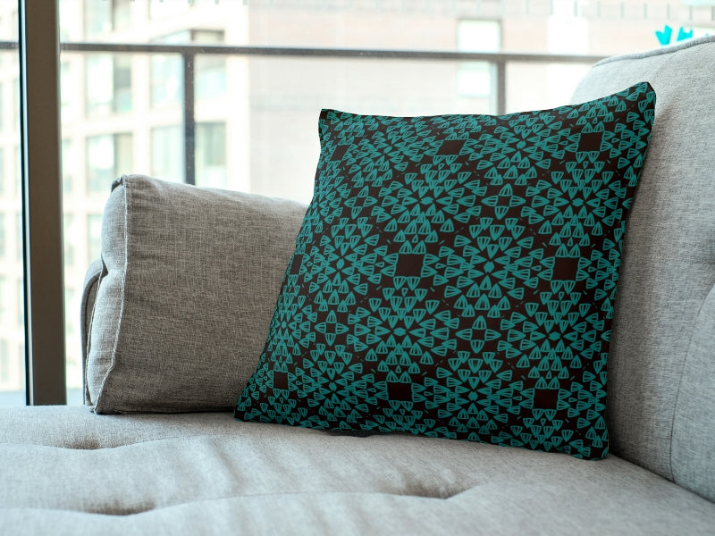 Aqua Teal Lace Granny Squares Seamless Pint
