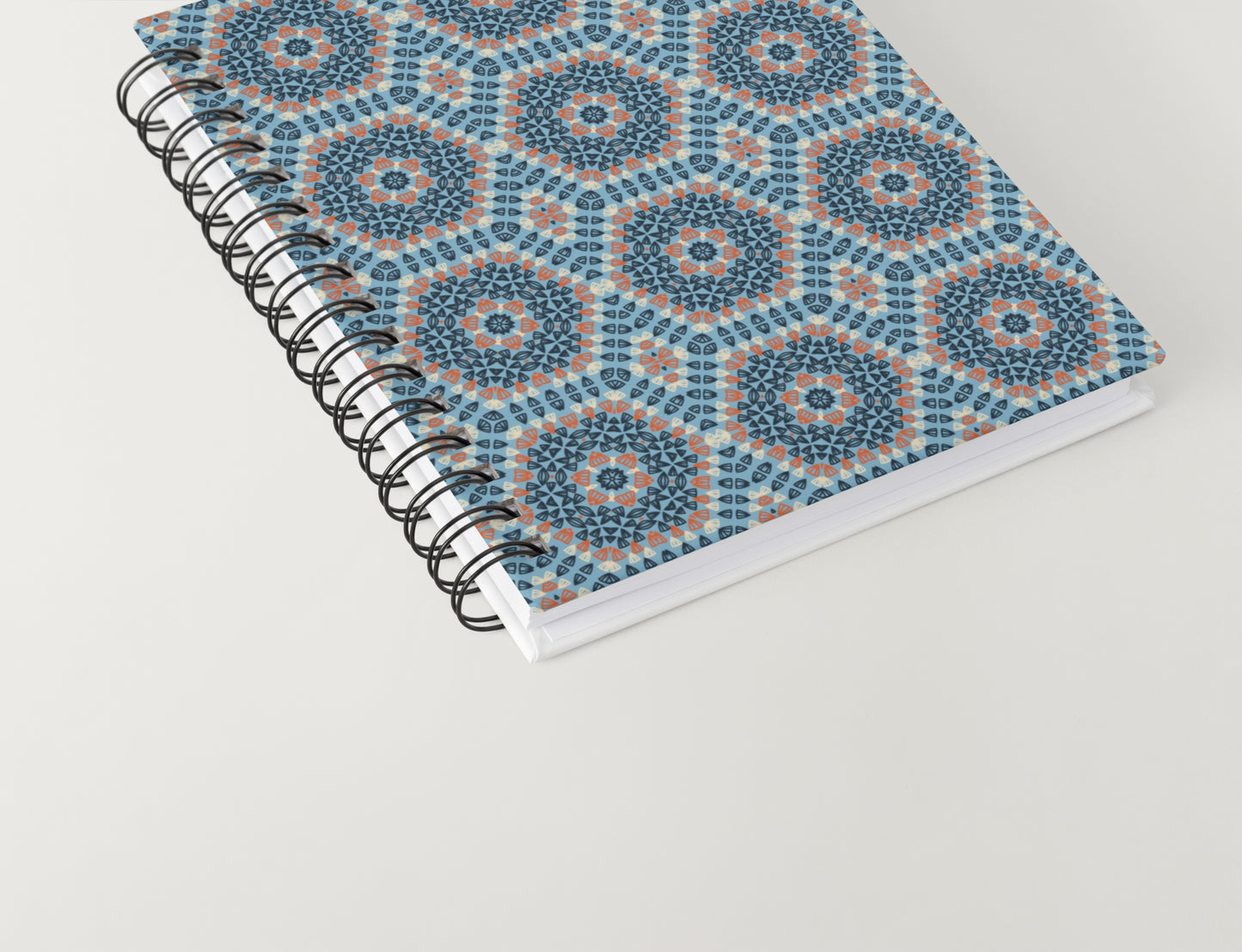 Azure Mandala Granny Squares Seamless Print