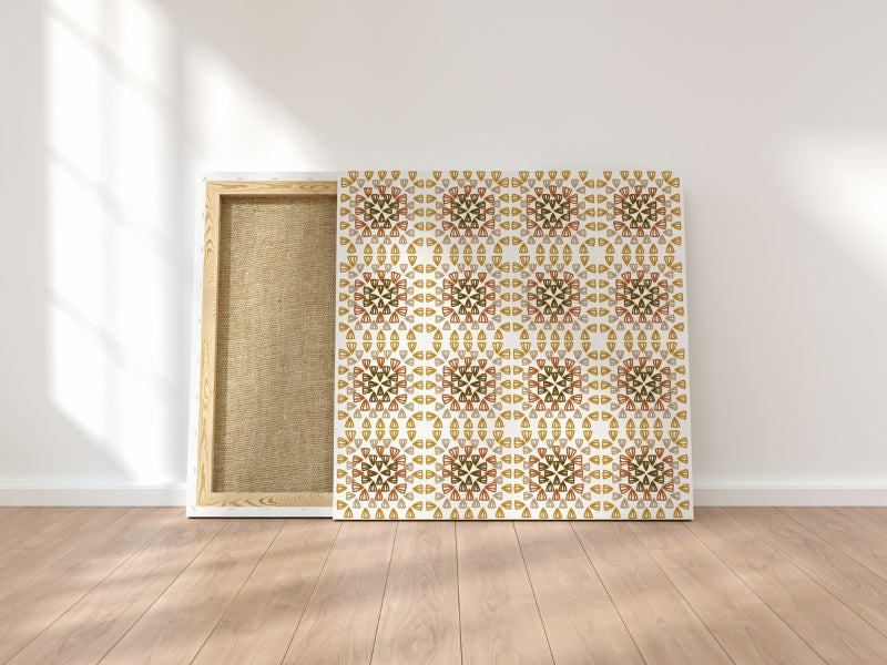 Beige Maze (1) Granny Squares Seamless Print