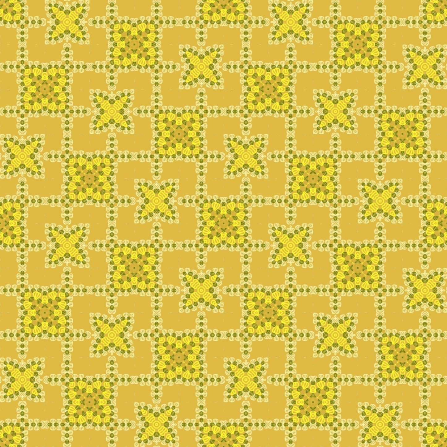 Buttercup Mosaic Crochet-Inspired Geometric Seamless Pint