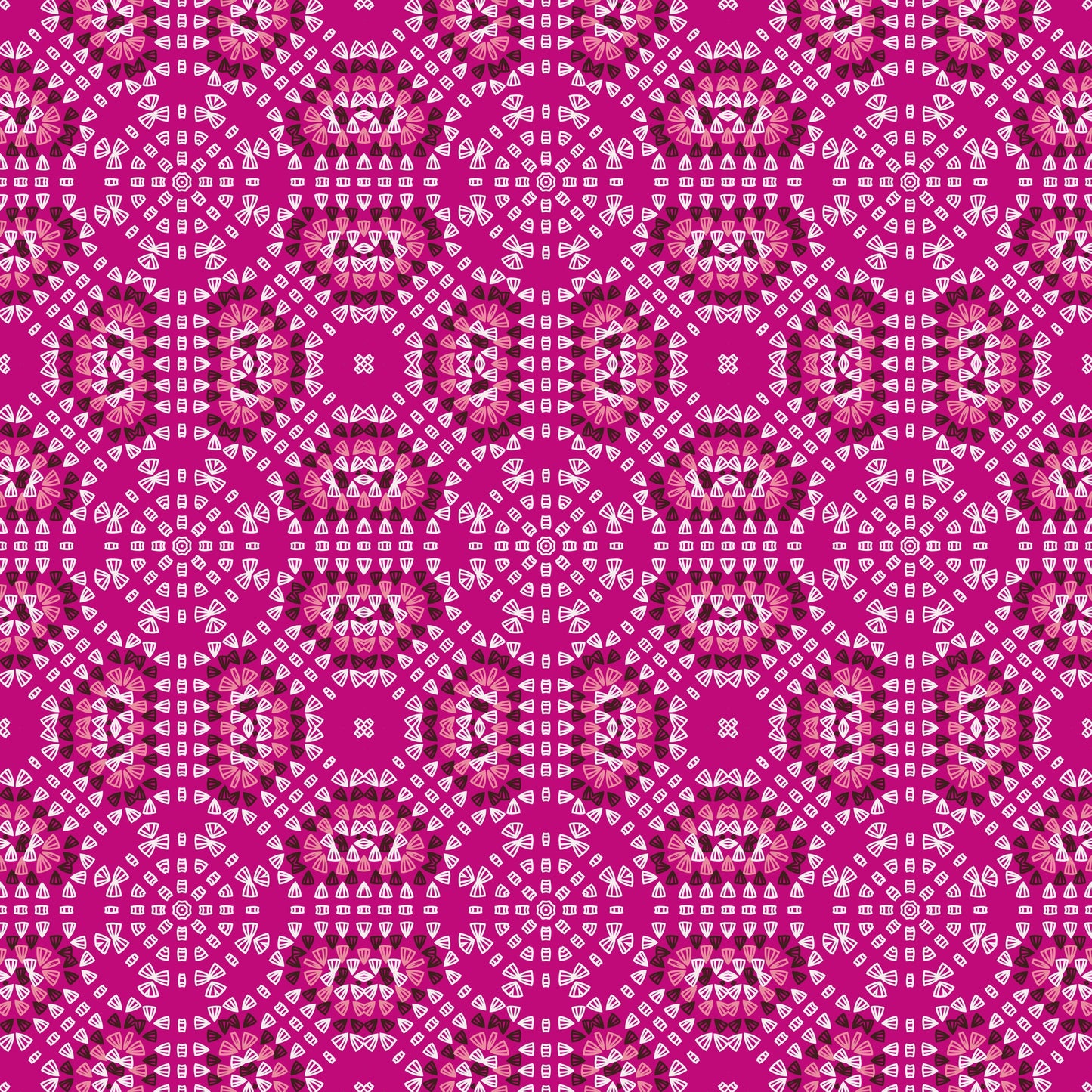 Candy Floss Crochet-Inspired Granny Squares Print