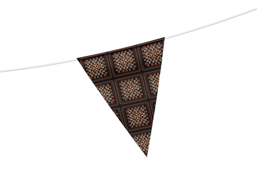 Caramel Whisper Granny Squares Print