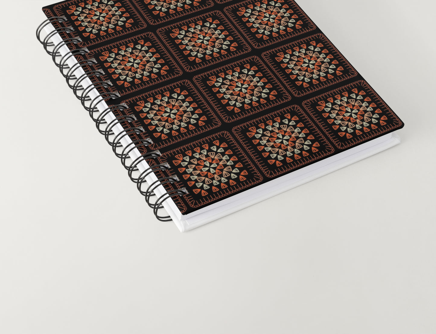 Caramel Whisper Granny Squares Print