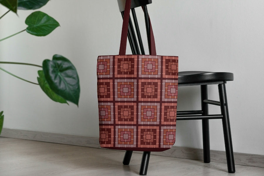 Cherry Blend Knit-Inspired Print