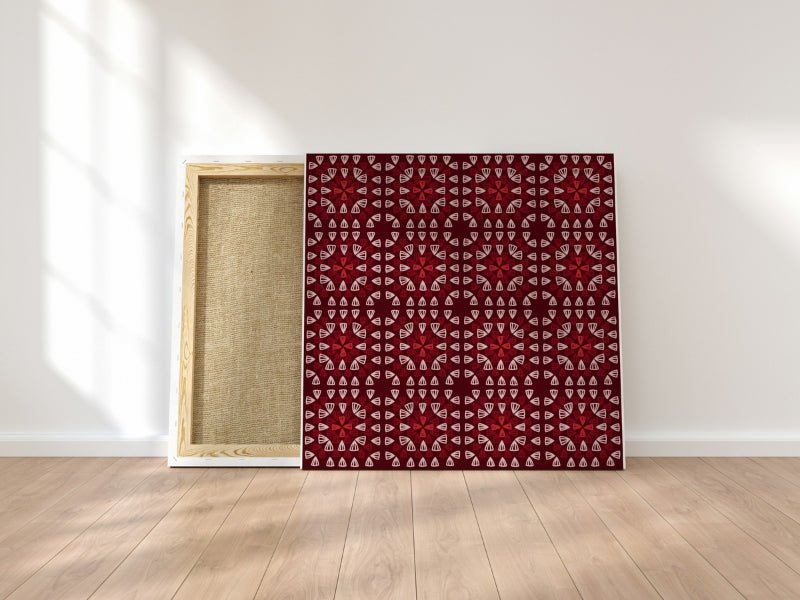Cherry Blossom Granny Squares Seamless Print