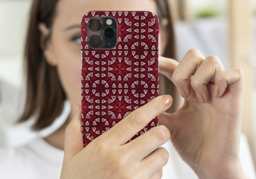 Cherry Blossom Granny Squares Seamless Print