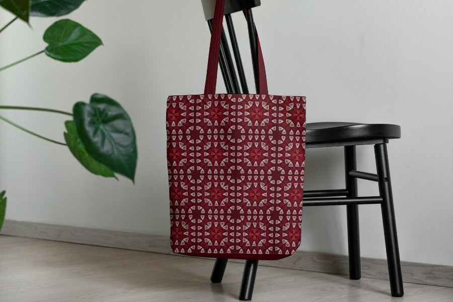 Cherry Blossom Granny Squares Seamless Print