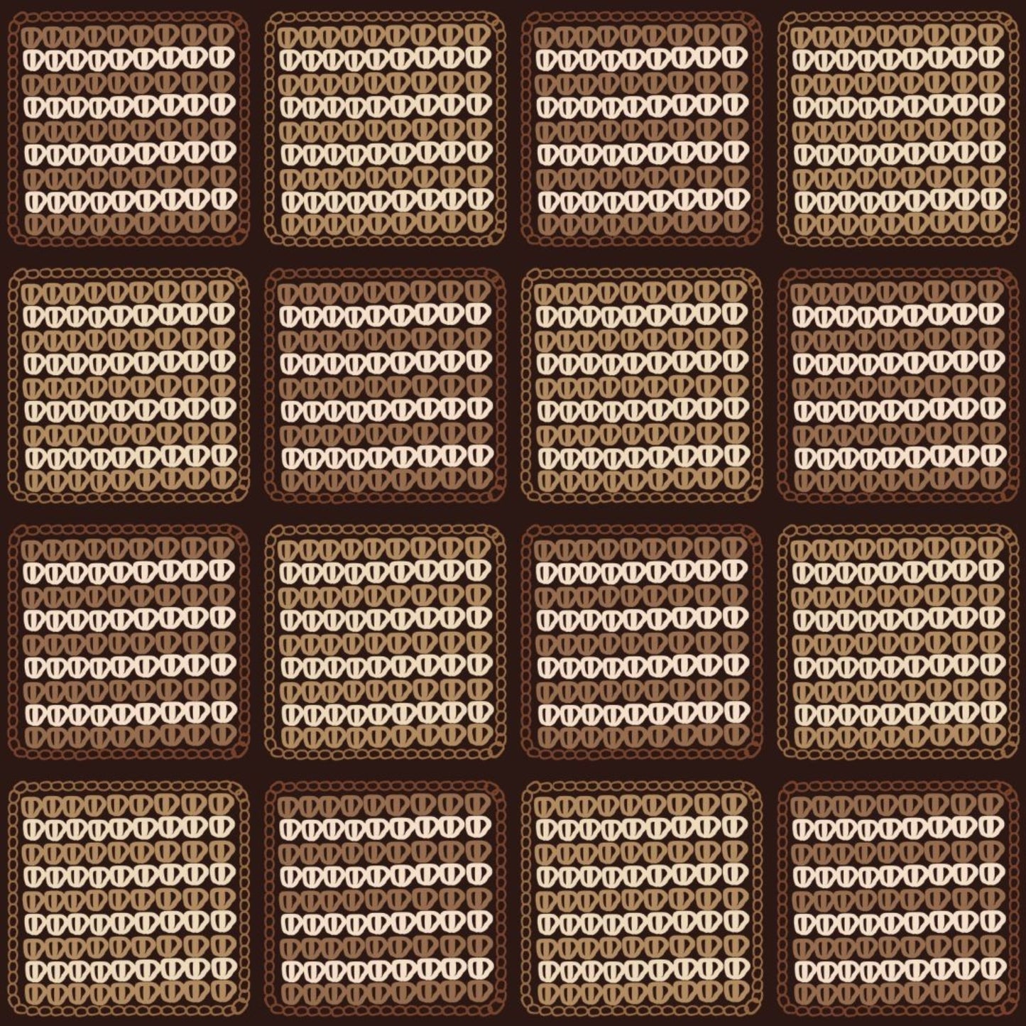 Chunky Afghan Mocha Mousse Lattice Granny Squares Seamless Print