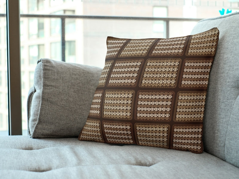 Chunky Afghan Mocha Mousse Lattice Granny Squares Seamless Print