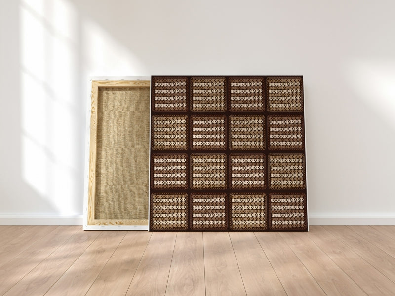 Chunky Afghan Mocha Mousse Lattice Granny Squares Seamless Print