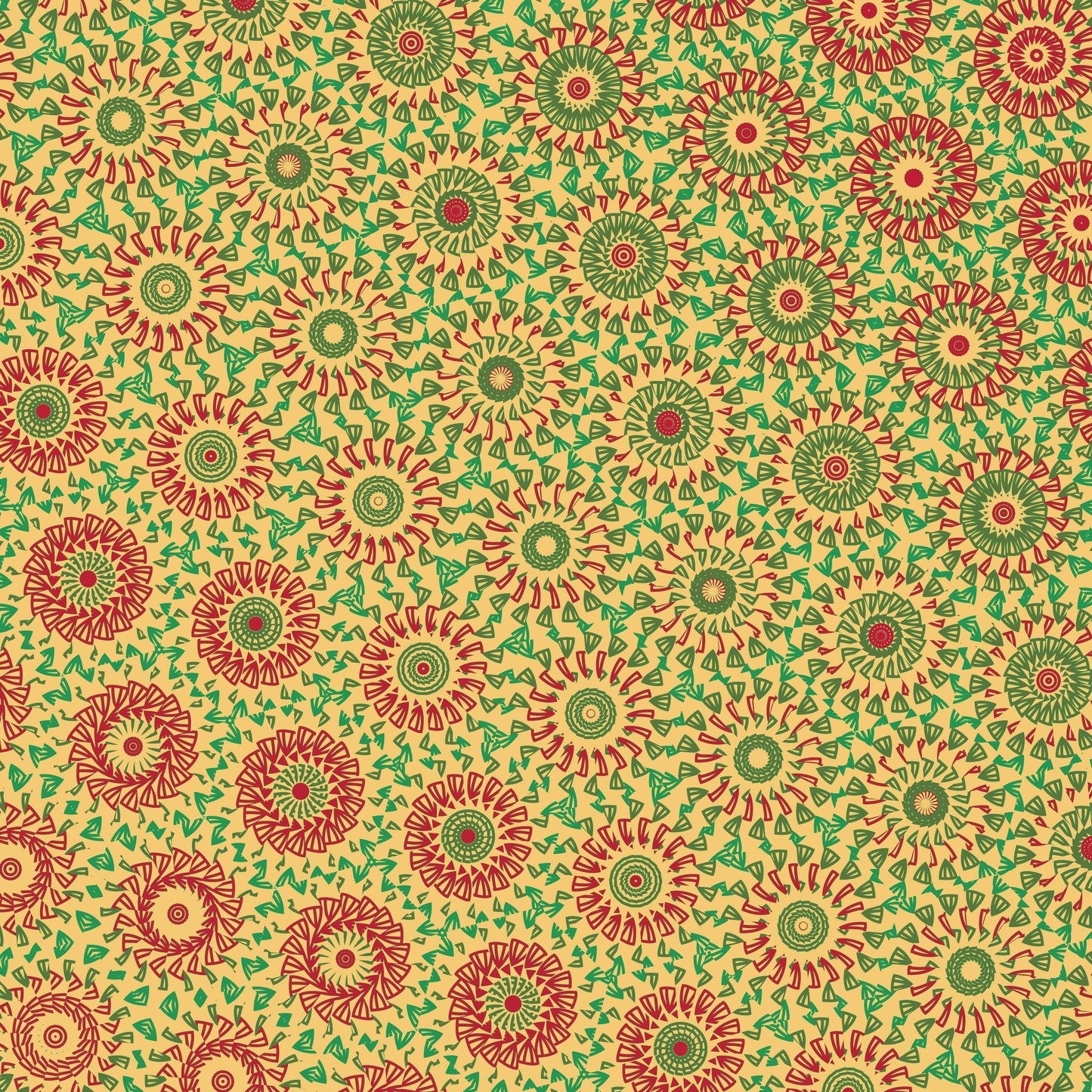 Citrus Flame Lace Wheel Freeform Pattern