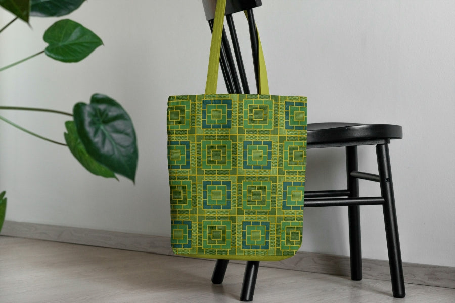 Citrus Lime Knit-Inspired Geometric Seamless Pint