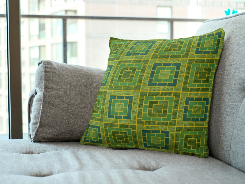 Citrus Lime Knit-Inspired Geometric Seamless Pint