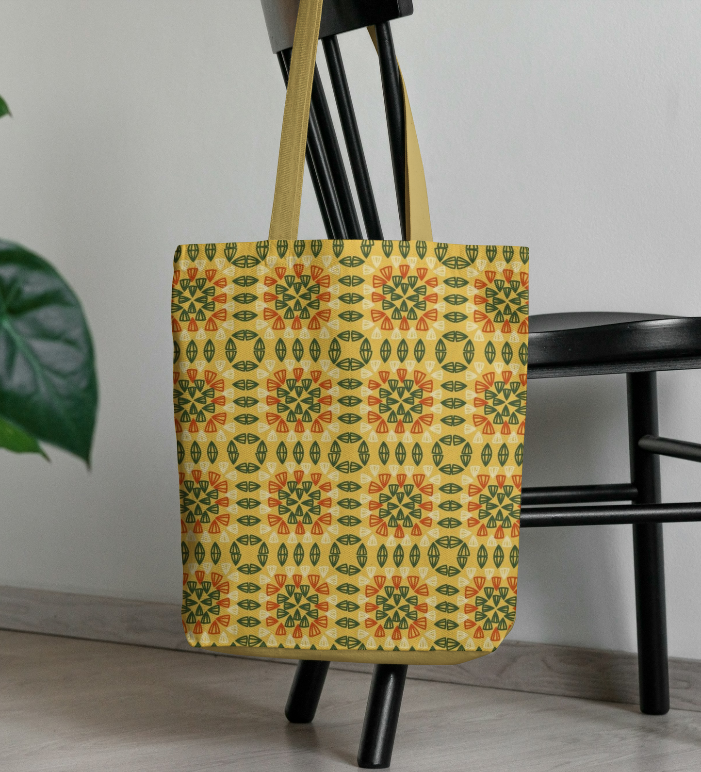 Citrus Sunset Granny Squares Seamless Print