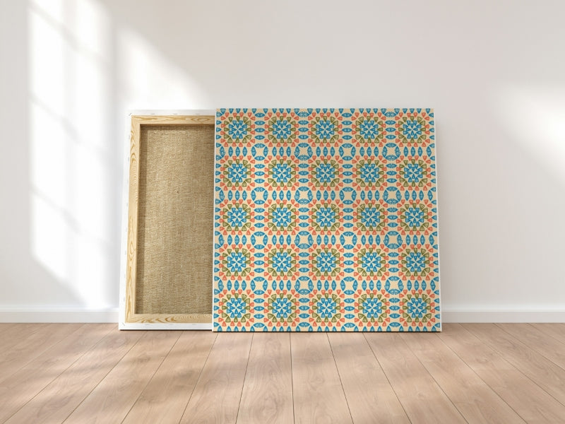 Coral Reef Dream Granny Square Seamless Print