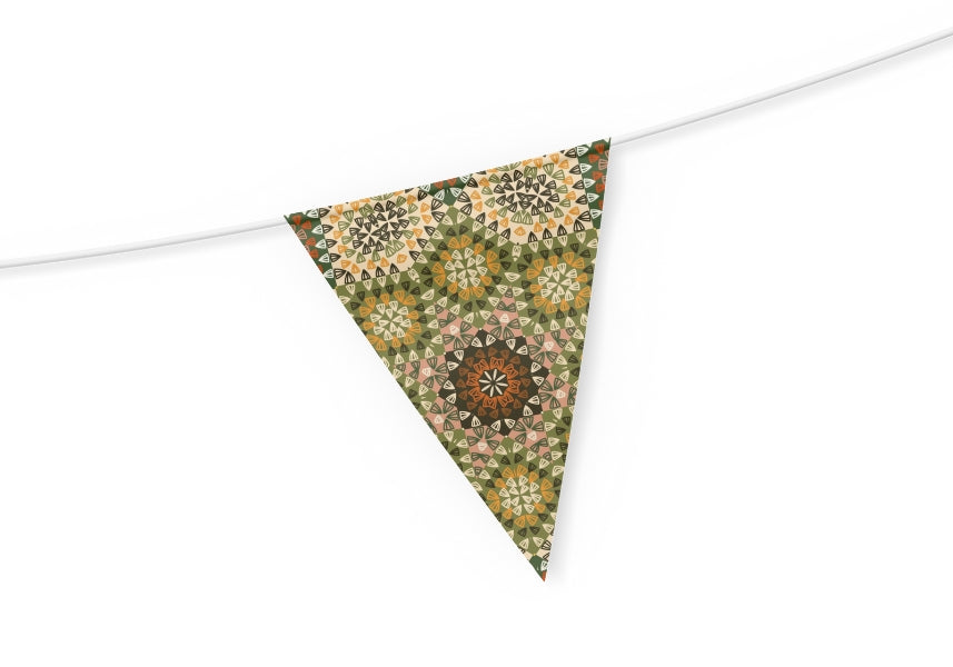 Earthy Mosaic Granny Squares Seamless Print