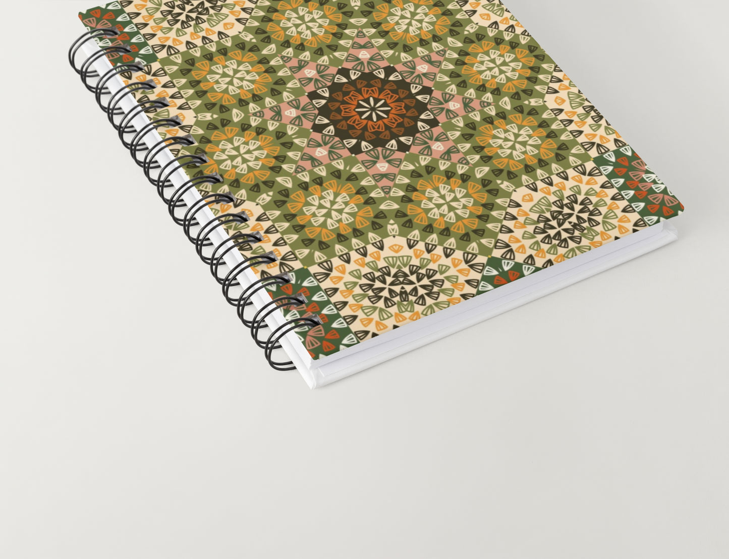 Earthy Mosaic Granny Squares Seamless Print