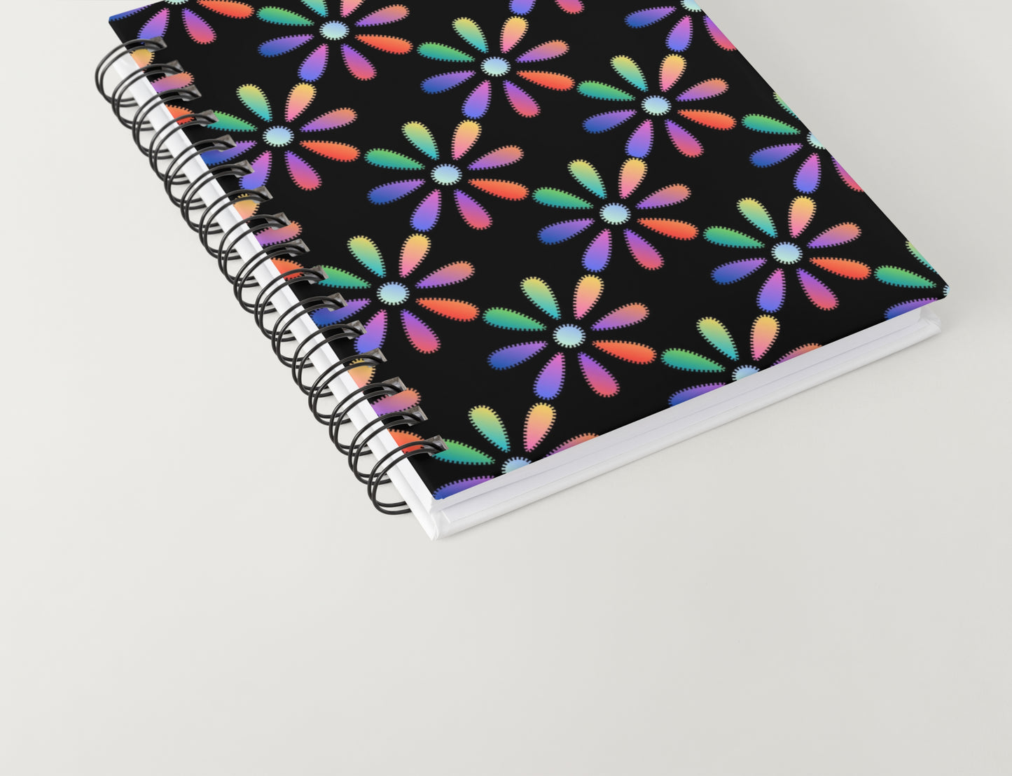 Electric Multi Floral Ombre Seamless Print