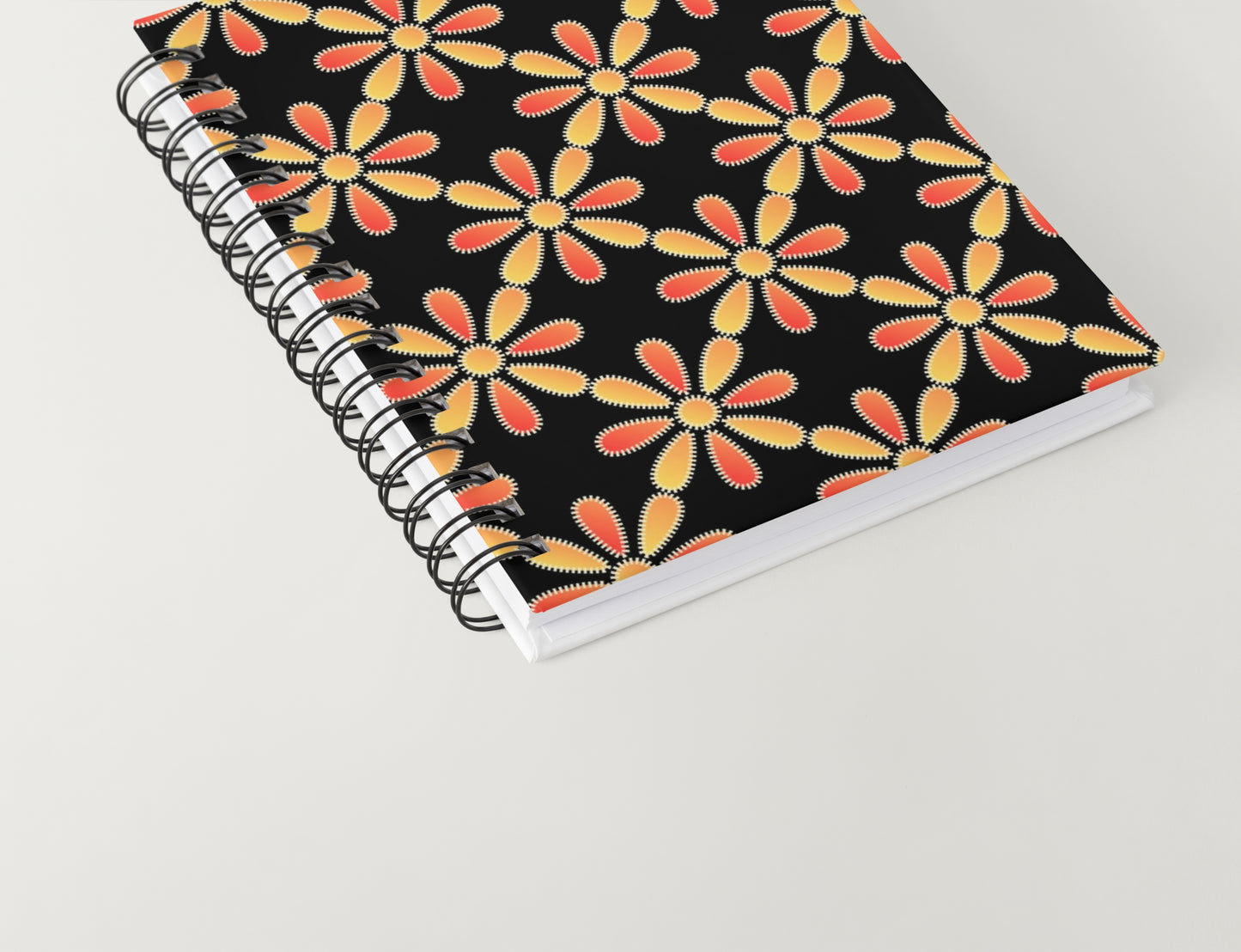 Electric Sunrise Floral Ombre Seamless Print