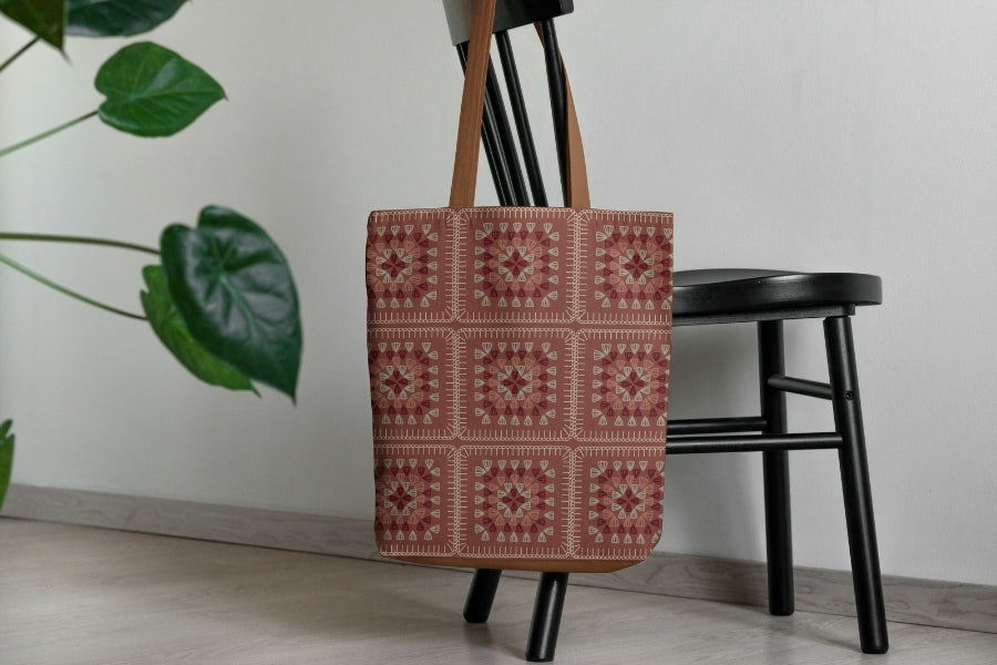 Embroidery Granny Squares Seamless Print