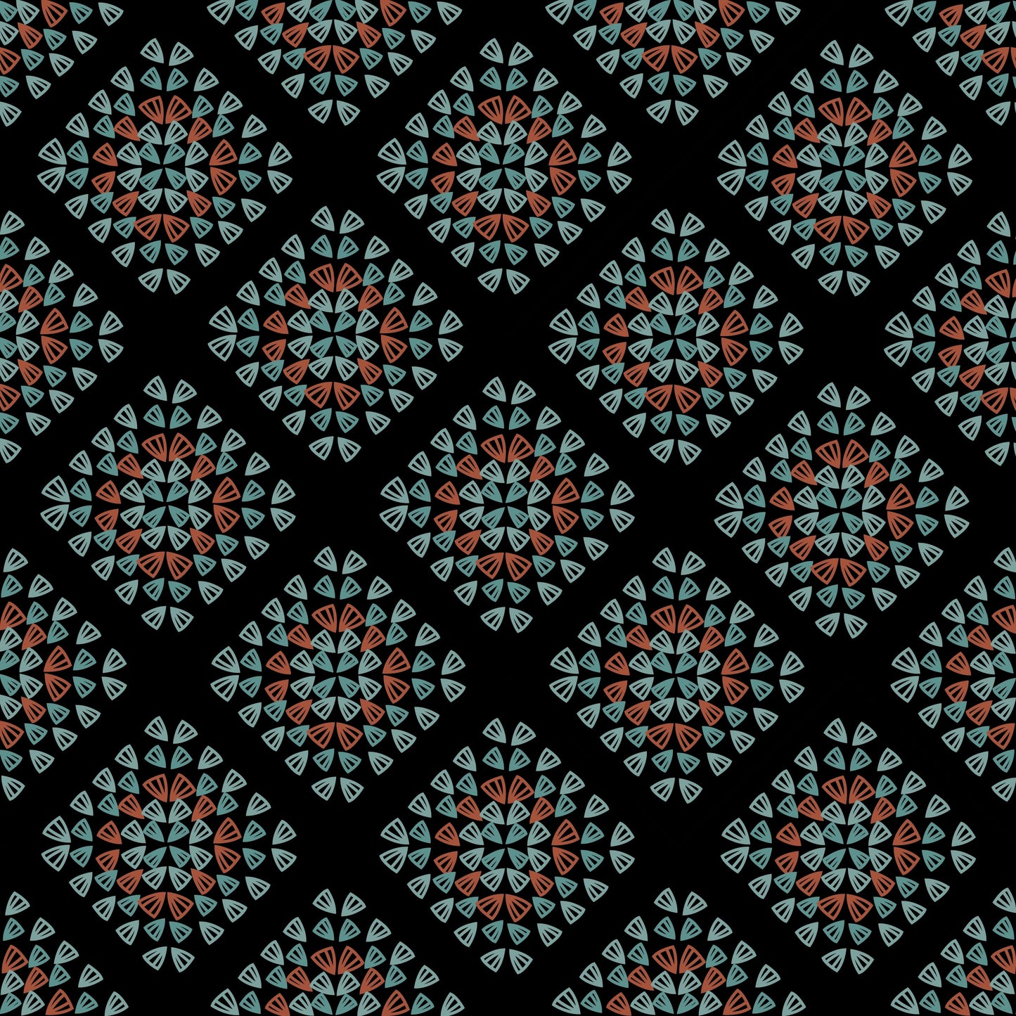 Forest Ember Granny Squares Seamless Print