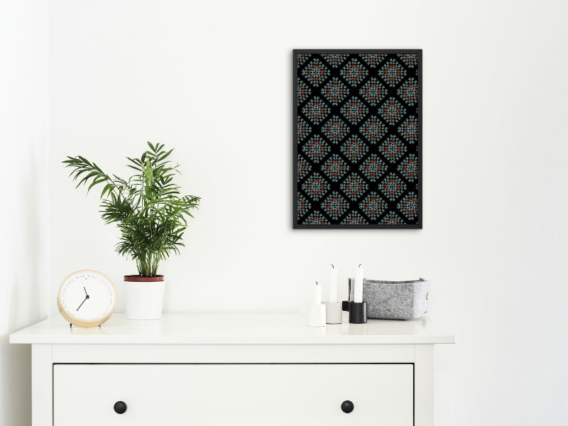 Forest Ember Granny Square Seamless Print