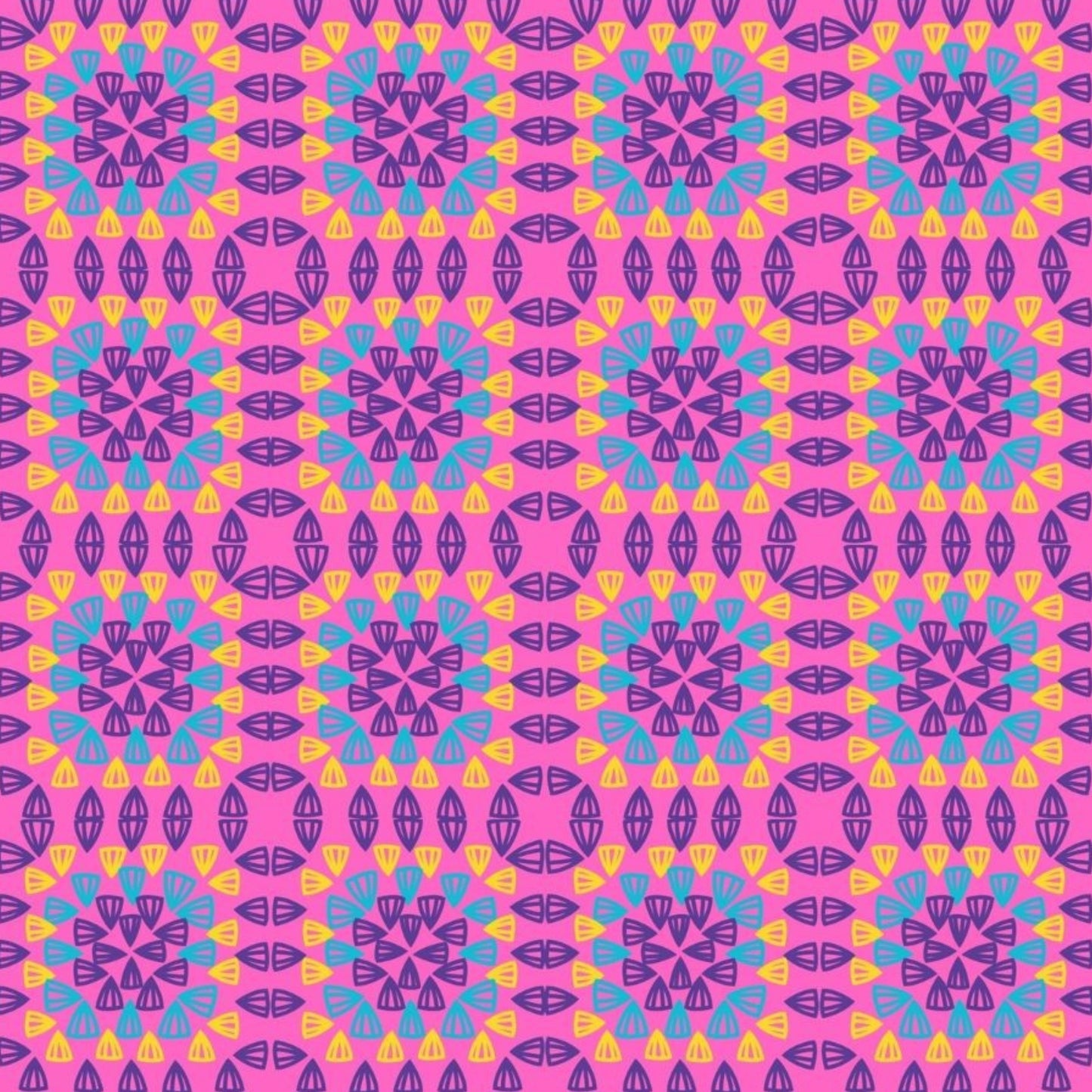 Fuchsia Fantasy Granny Squares Seamless Print