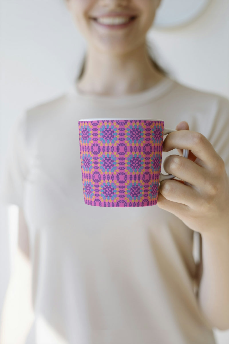 Fuchsia Fantasy Granny Squares Seamless Print