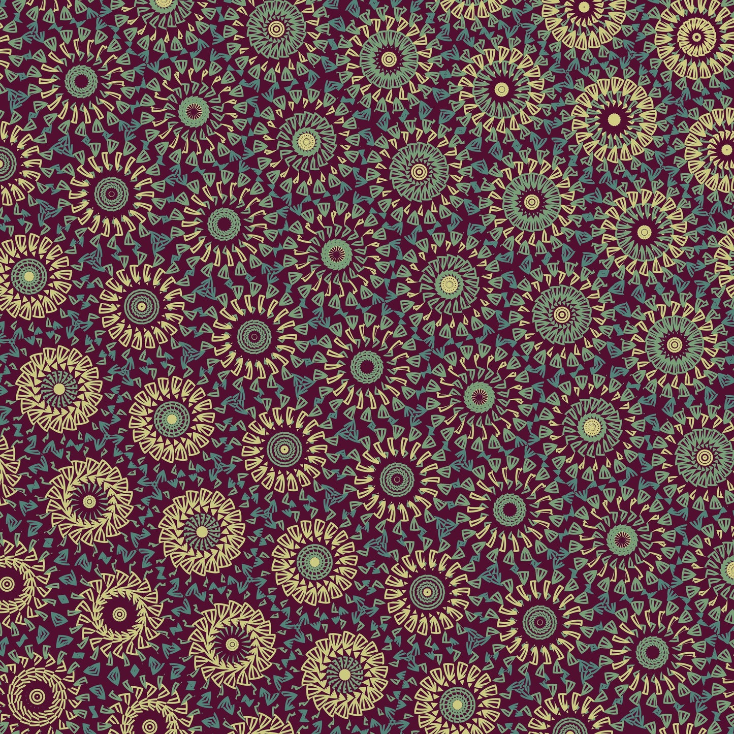 Garnet Spiral Freeform Pattern
