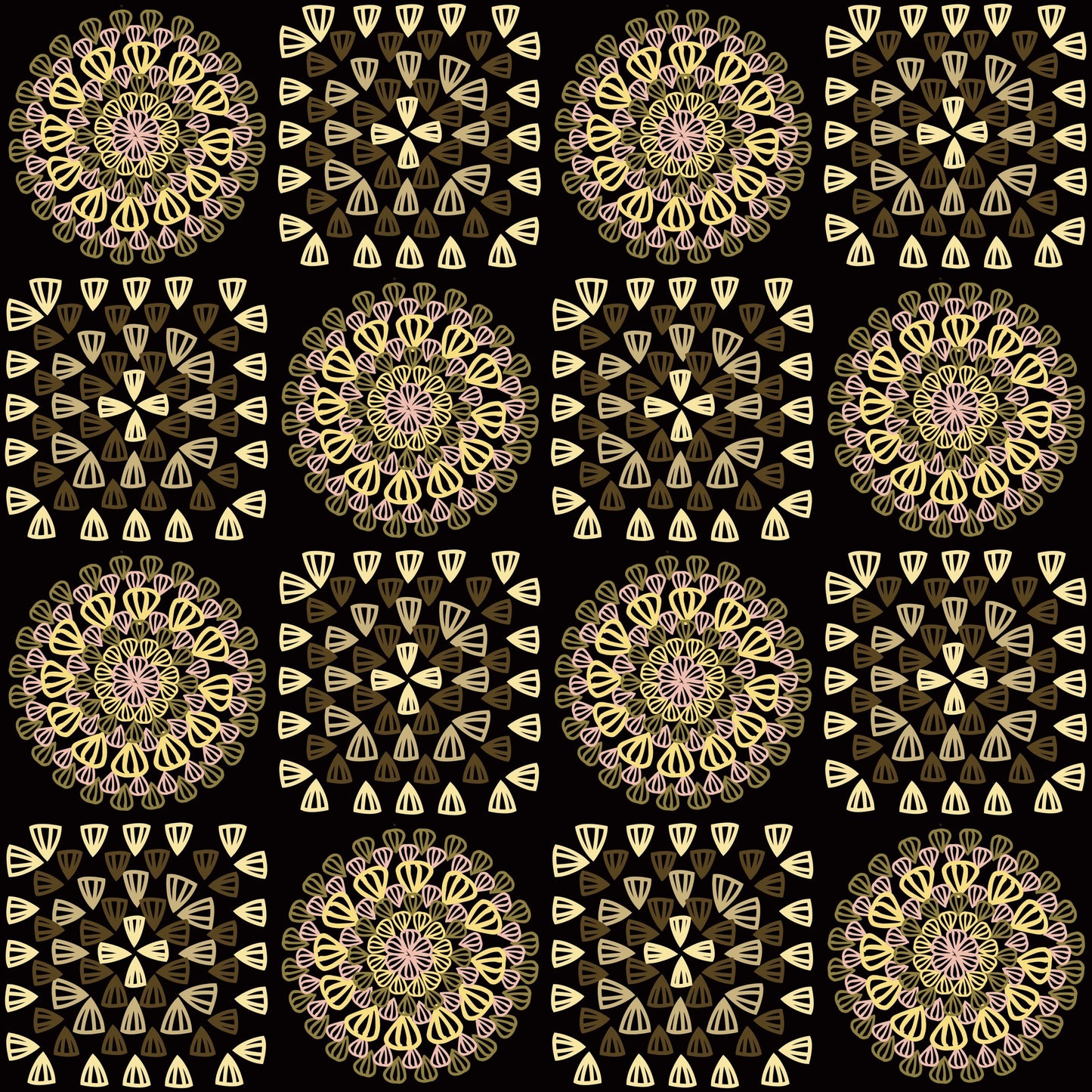 Gold Rose Lace Seamless Print