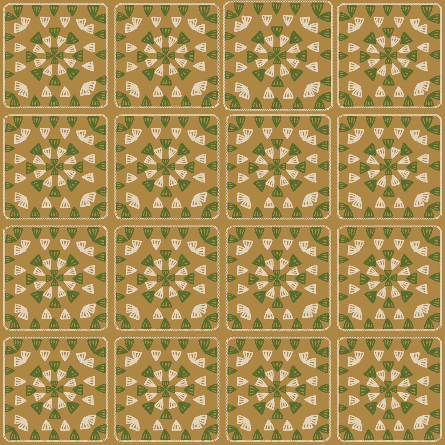 Honey Maze Granny Squares Print