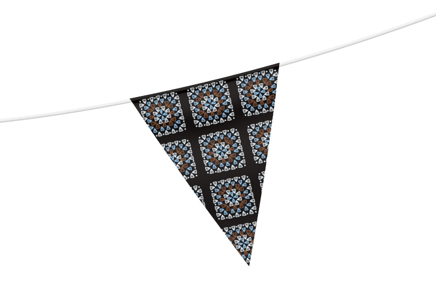 Ice Azure Granny Squares Print