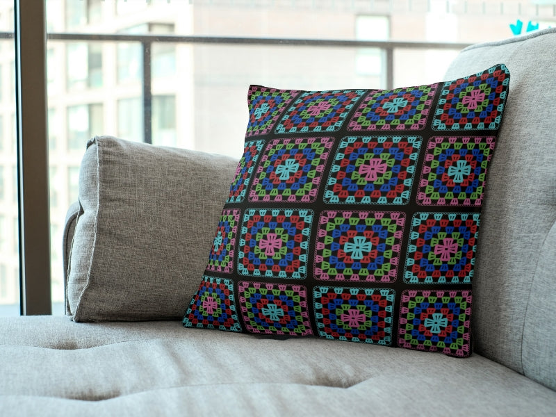 Kaleidoscope Medley Granny Squares Print