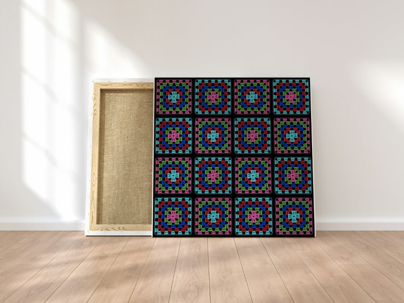 Kaleidoscope Medley Granny Squares Print