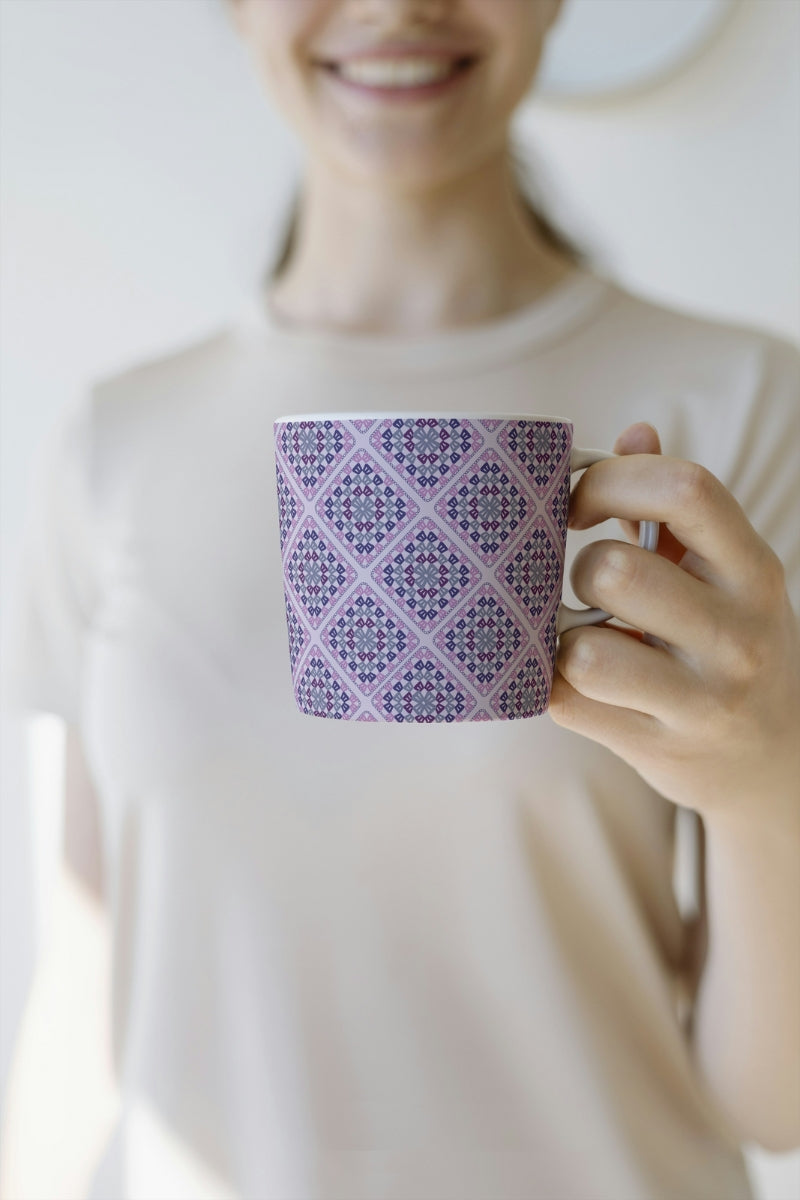 Lavender Lilac Lattice Granny Square Seamless Print