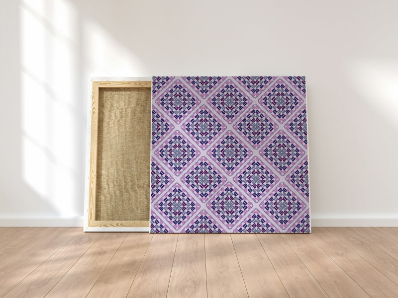 Lavender Lilac Lattice Granny Square Seamless Print