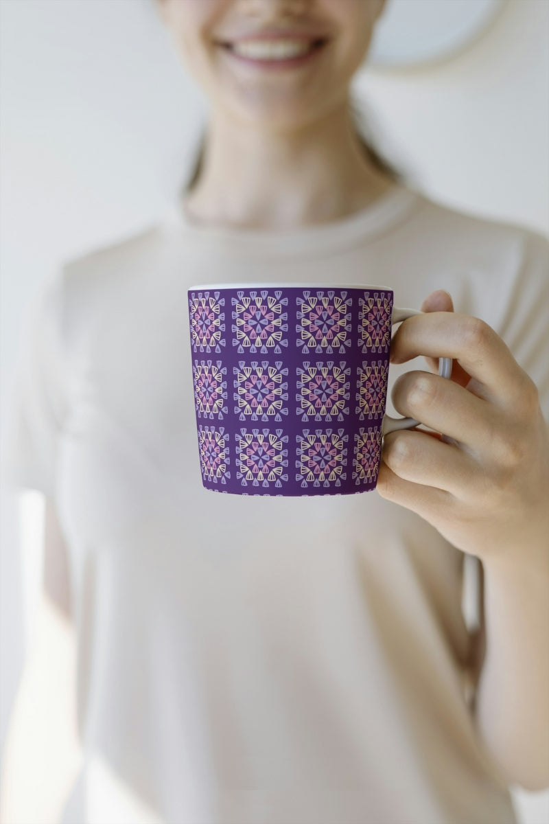 Lavender Sorbet Granny Squares Print
