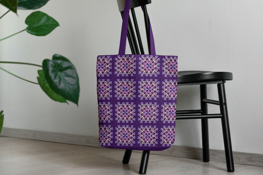 Lavender Sorbet Granny Squares Print