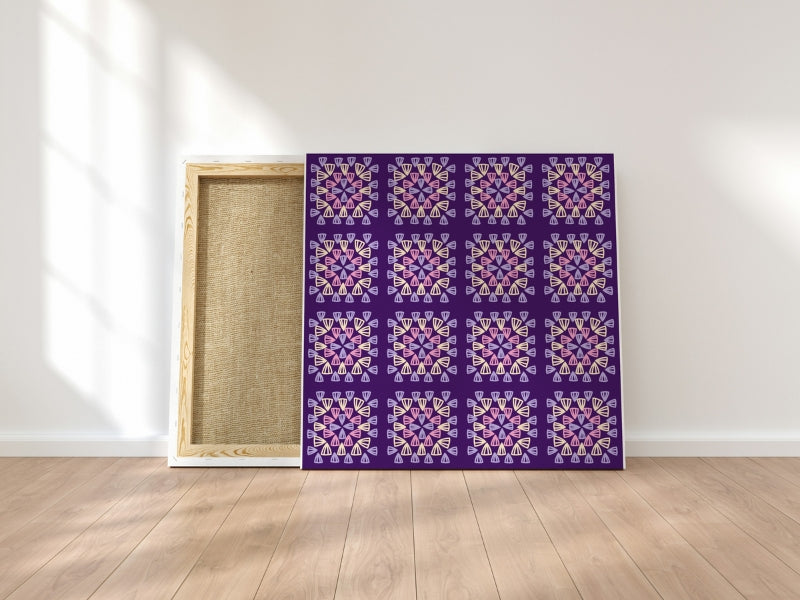 Lavender Sorbet Granny Squares Print