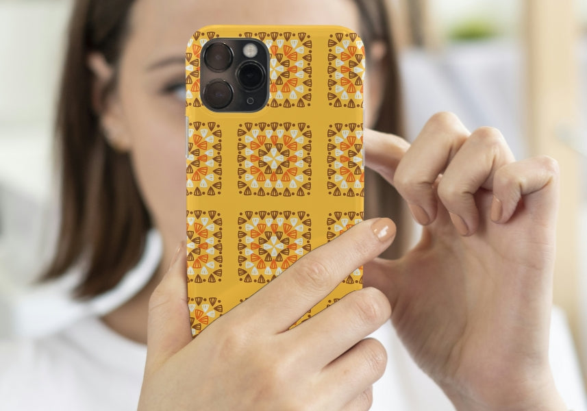 Marigold Weave Granny Squares Print